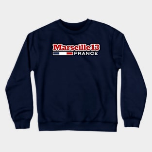 Marseille 13 France Retro Crewneck Sweatshirt